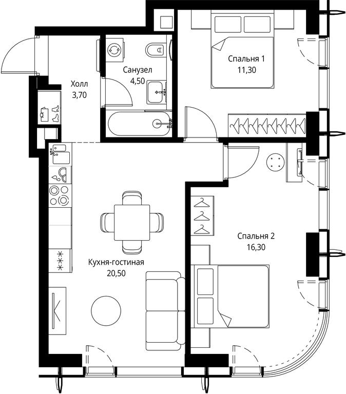 Продажа 2-комн. квартиры, 56,3 м² в ЖК «Сити Бэй (City Bay)», Волоколамское шоссе, 95с3, Москва, Россия #1 Продажа 2-комн. квартиры, 56,3 м² в ЖК «Сити Бэй (City Bay)», Волоколамское шоссе, 95с3, Москва, Россия #1