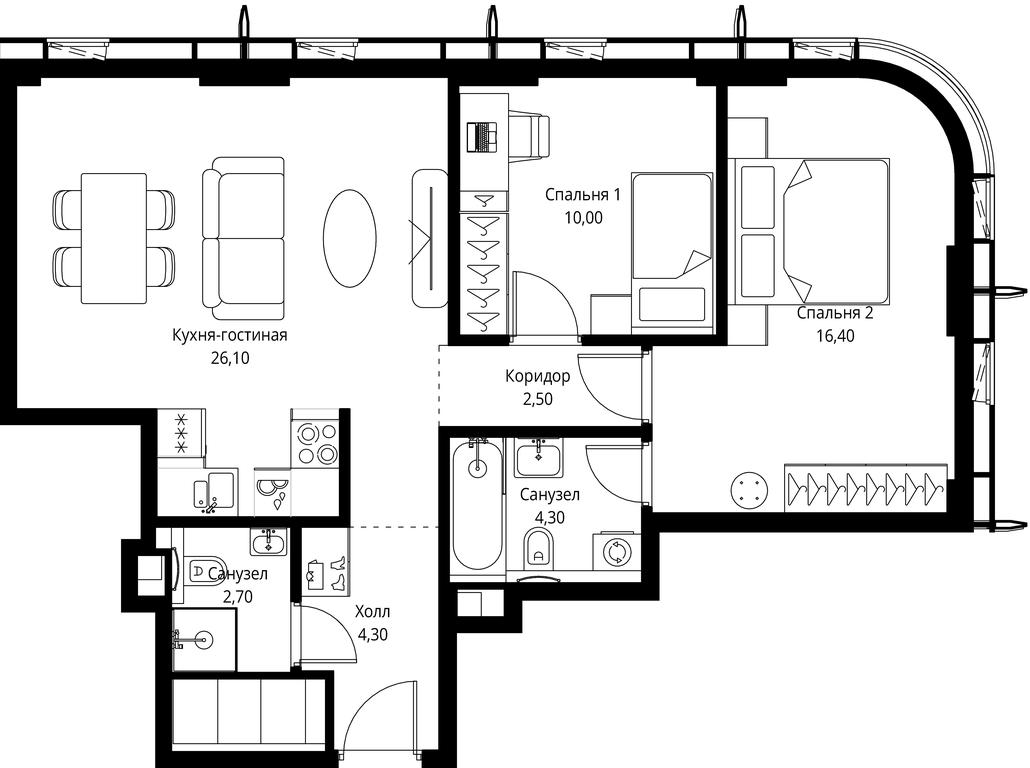 2-BD Apartment Sale, 66.3 sq. m. at City Bay, Volokolamskoye Highway, 95с3, Moscow, Russia #1 2-BD Apartment Sale, 66.3 sq. m. at City Bay, Volokolamskoye Highway, 95с3, Moscow, Russia #1