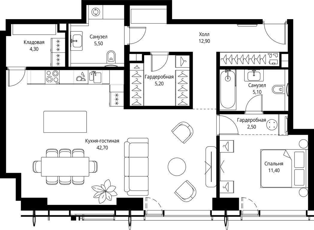1-BD Apartment Sale, 89.6平方米 at City Bay, Volokolamskoye Highway, 95с3, Moscow, Russia #1 1-BD Apartment Sale, 89.6平方米 at City Bay, Volokolamskoye Highway, 95с3, Moscow, Russia #1