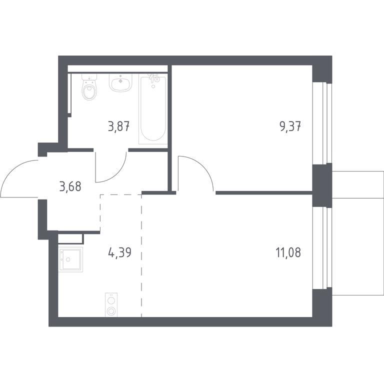 Apartment Sale, 32.39 sq. m. at Prigorod Lesnoe, Molodyozhny bulvar, 6, derevnya Misaylovo, Leninskiy City District, Moscow Region, Russia #1 Apartment Sale, 32.39 sq. m. at Prigorod Lesnoe, Molodyozhny bulvar, 6, derevnya Misaylovo, Leninskiy City District, Moscow Region, Russia #1