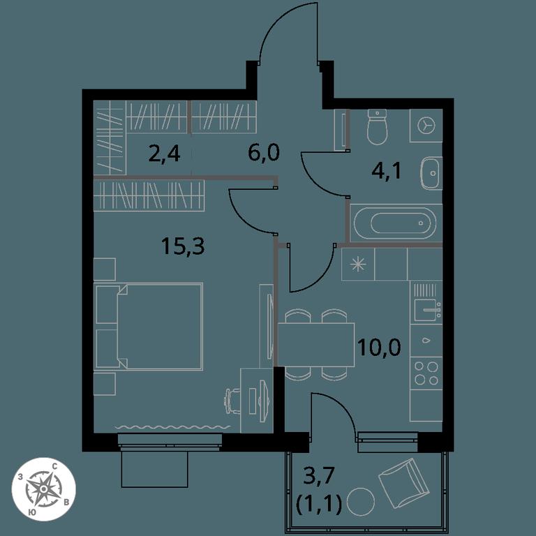 1-BD Apartment Sale, 38.9 sq. m. at 1 Izmajlovskij, Montazhnaya Street, 8с13, Moscow, Russia #1 1-BD Apartment Sale, 38.9 sq. m. at 1 Izmajlovskij, Montazhnaya Street, 8с13, Moscow, Russia #1