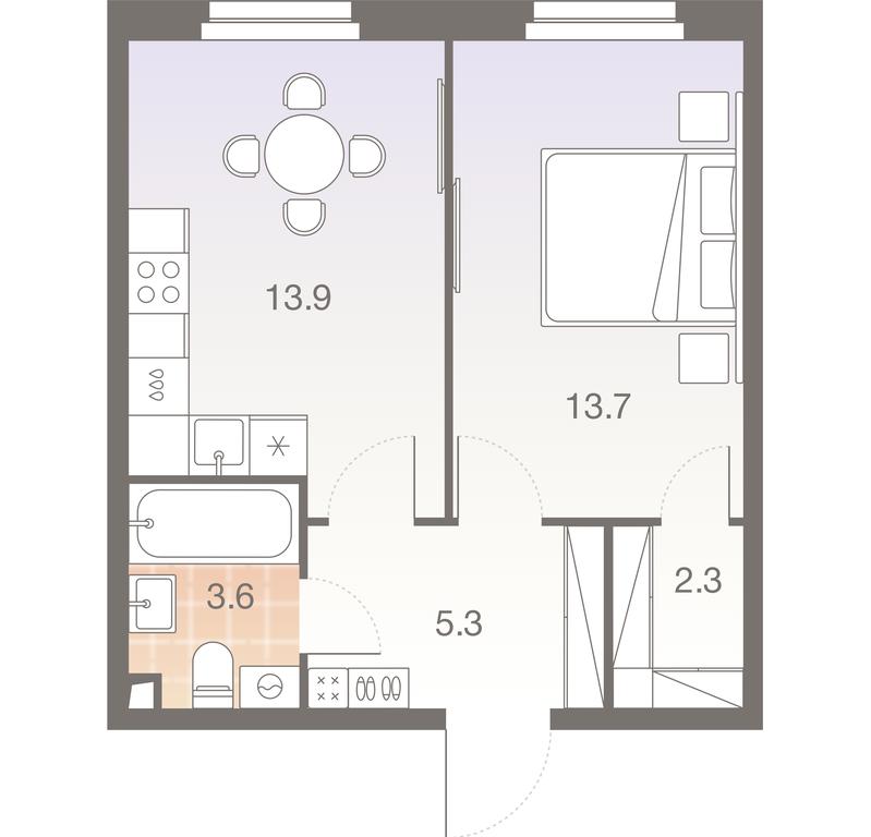 1-BD Apartment Sale, 38.8 sq. m. at Twelve, Elektrolitny Drive, 12Б, Moscow, Russia #1 1-BD Apartment Sale, 38.8 sq. m. at Twelve, Elektrolitny Drive, 12Б, Moscow, Russia #1