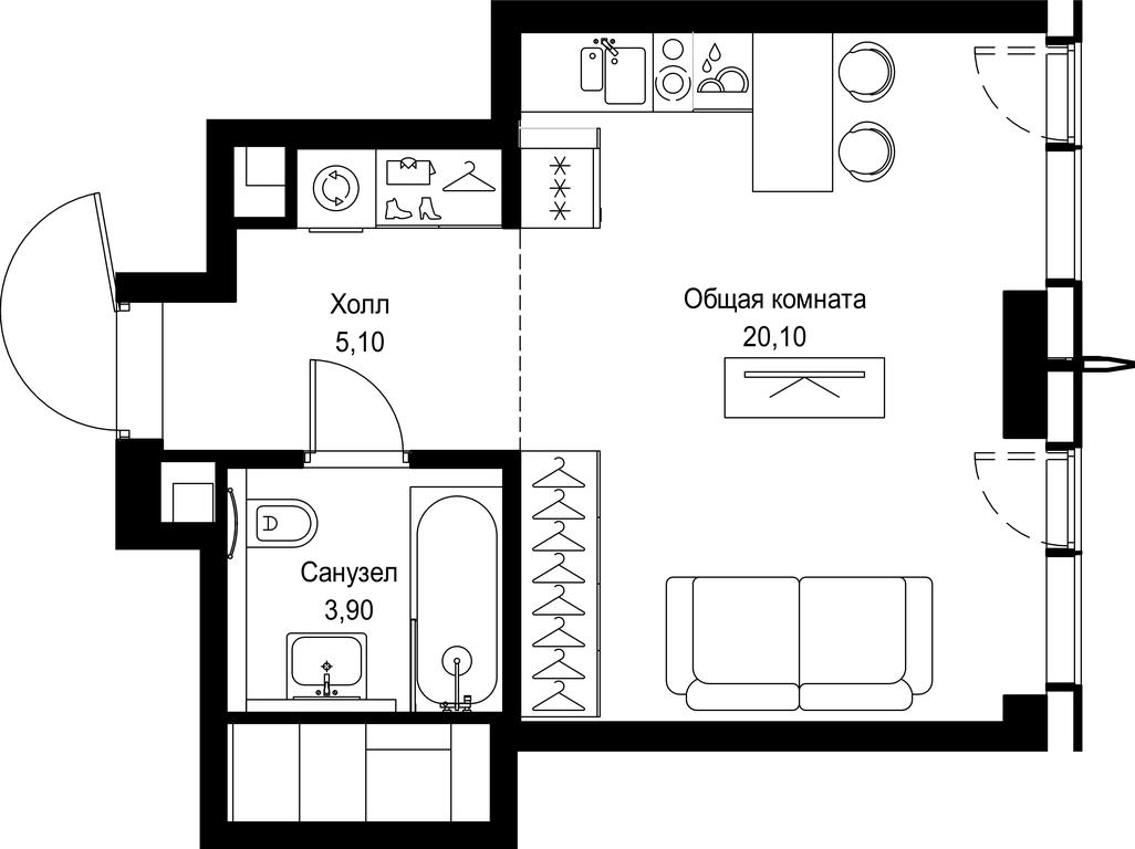 Apartment Sale, 29.1 sq. m. at City Bay, Volokolamskoye Highway, 95с3, Moscow, Russia #1 Apartment Sale, 29.1 sq. m. at City Bay, Volokolamskoye Highway, 95с3, Moscow, Russia #1