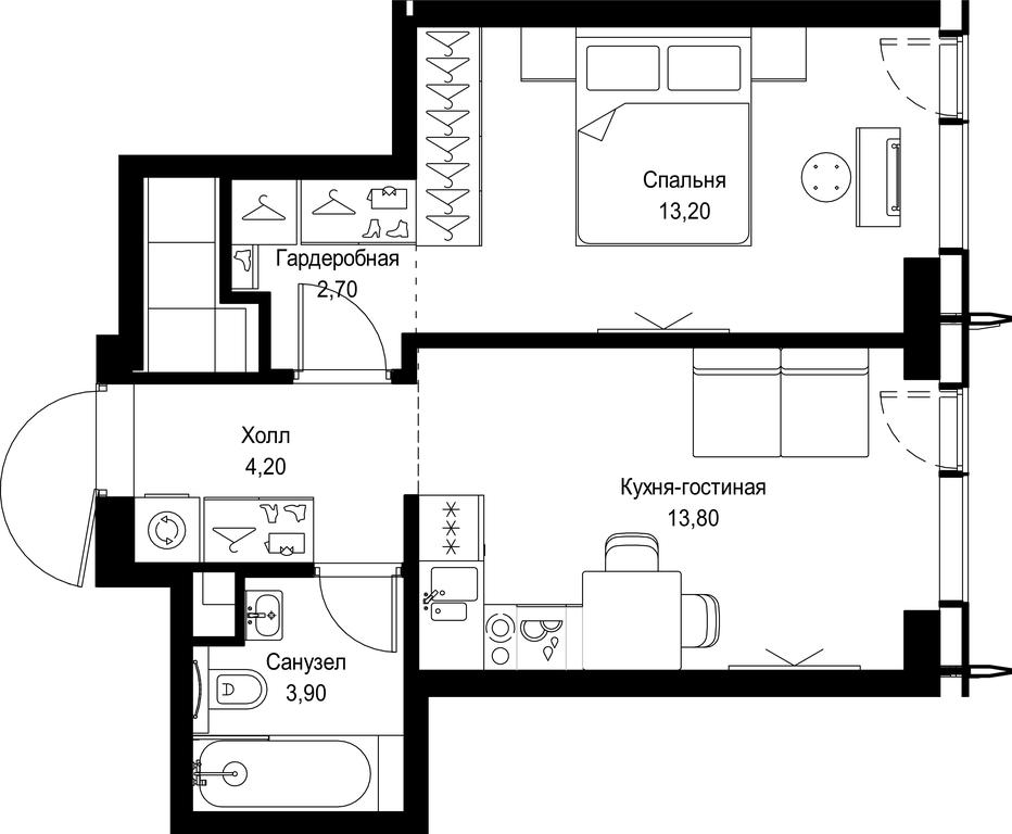 1-BD Apartment Sale, 37.8 sq. m. at City Bay, Volokolamskoye Highway, 95с3, Moscow, Russia #1 1-BD Apartment Sale, 37.8 sq. m. at City Bay, Volokolamskoye Highway, 95с3, Moscow, Russia #1