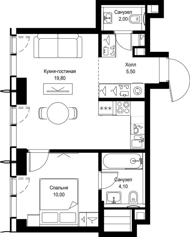 1-BD Apartment Sale, 41.4 sq. m. at City Bay, Volokolamskoye Highway, 95с3, Moscow, Russia #1 1-BD Apartment Sale, 41.4 sq. m. at City Bay, Volokolamskoye Highway, 95с3, Moscow, Russia #1
