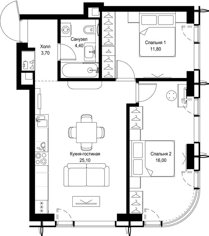 Продажа 2-комн. квартиры, 61 м² в ЖК «Сити Бэй (City Bay)», Волоколамское шоссе, 95с3, Москва, Россия #1 Продажа 2-комн. квартиры, 61 м² в ЖК «Сити Бэй (City Bay)», Волоколамское шоссе, 95с3, Москва, Россия #1