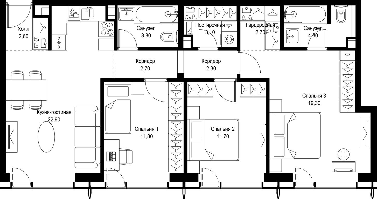 3-BD Apartment Sale, 87.2 sq. m. at City Bay, Volokolamskoye Highway, 95с3, Moscow, Russia #1 3-BD Apartment Sale, 87.2 sq. m. at City Bay, Volokolamskoye Highway, 95с3, Moscow, Russia #1