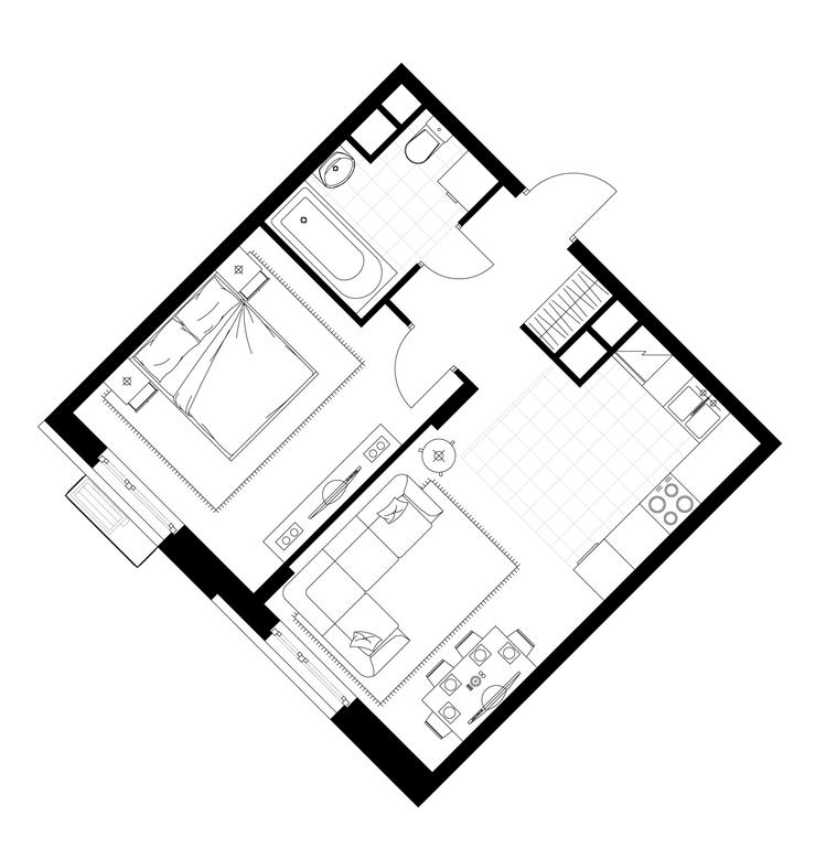 Apartment Sale, 42.7 sq. m. at Rezidentsii Skolkovo, Kashtanovaya ulitsa, 1, rabochiy posyolok Zarechye, Odintsovskiy City District, Moscow Region, Russia #1