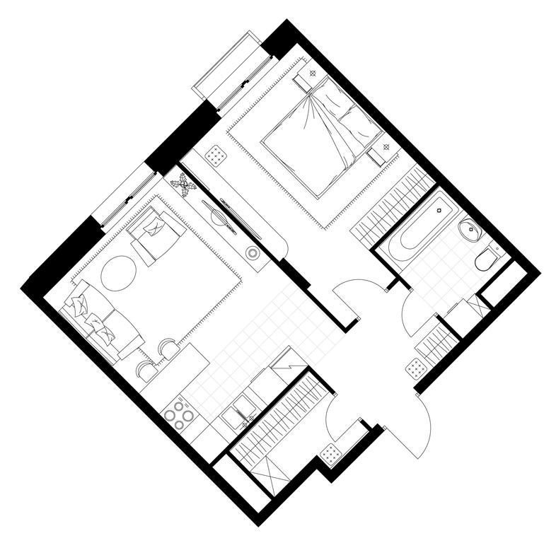 Apartment Sale, 46.9 sq. m. at Rezidentsii Skolkovo, Kashtanovaya ulitsa, 1, rabochiy posyolok Zarechye, Odintsovskiy City District, Moscow Region, Russia #1 Apartment Sale, 46.9 sq. m. at Rezidentsii Skolkovo, Kashtanovaya ulitsa, 1, rabochiy posyolok Zarechye, Odintsovskiy City District, Moscow Region, Russia #1