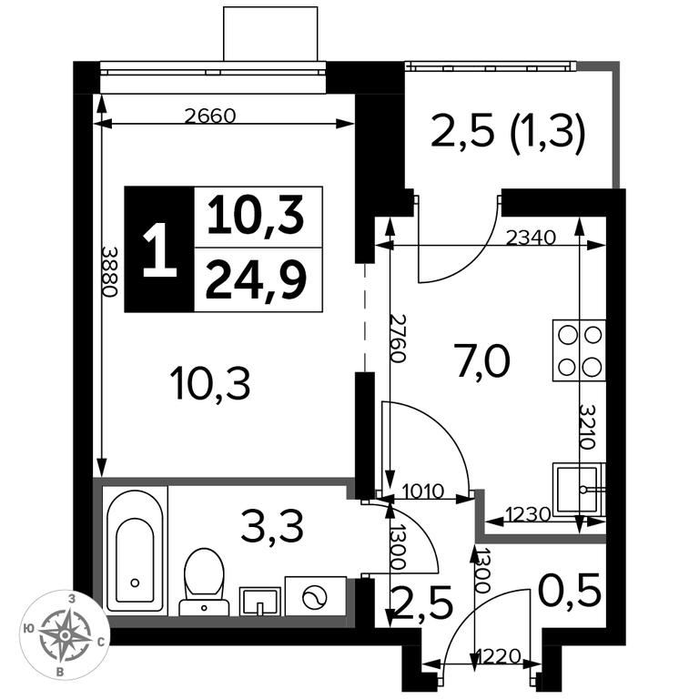Apartment Sale, 24.7 sq. m. at Pervyi Lermontovskiy, zhiloy kompleks 1-y Lermontovskiy, Lyubertsy, Moscow Region, Russia #2 Apartment Sale, 24.7 sq. m. at Pervyi Lermontovskiy, zhiloy kompleks 1-y Lermontovskiy, Lyubertsy, Moscow Region, Russia #2