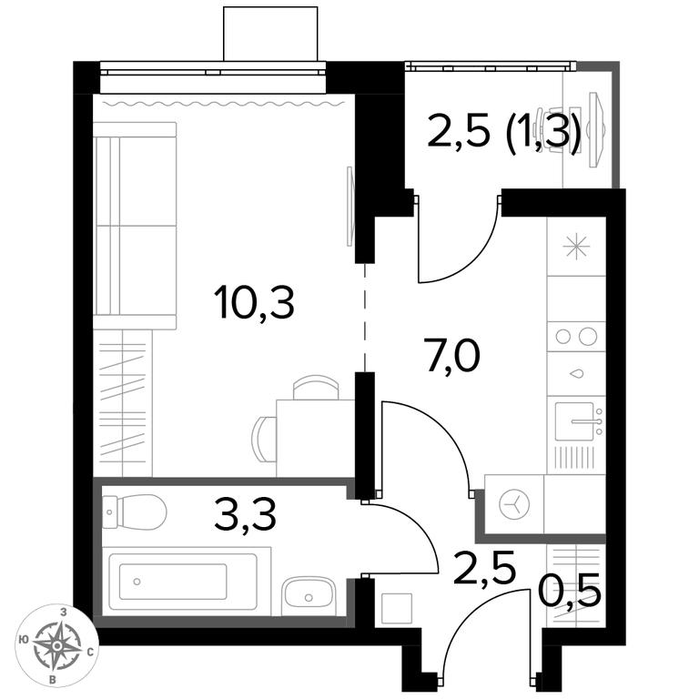 Apartment Sale, 24.7 sq. m. at Pervyi Lermontovskiy, zhiloy kompleks 1-y Lermontovskiy, Lyubertsy, Moscow Region, Russia #1 Apartment Sale, 24.7 sq. m. at Pervyi Lermontovskiy, zhiloy kompleks 1-y Lermontovskiy, Lyubertsy, Moscow Region, Russia #1