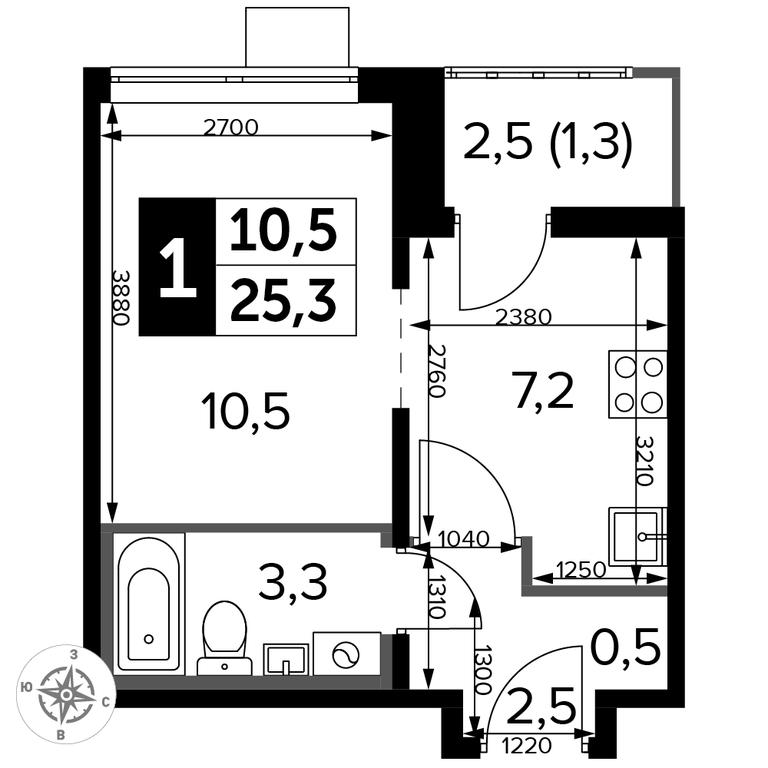 Apartment Sale, 25.2 sq. m. at Pervyi Lermontovskiy, zhiloy kompleks 1-y Lermontovskiy, Lyubertsy, Moscow Region, Russia #2 Apartment Sale, 25.2 sq. m. at Pervyi Lermontovskiy, zhiloy kompleks 1-y Lermontovskiy, Lyubertsy, Moscow Region, Russia #2