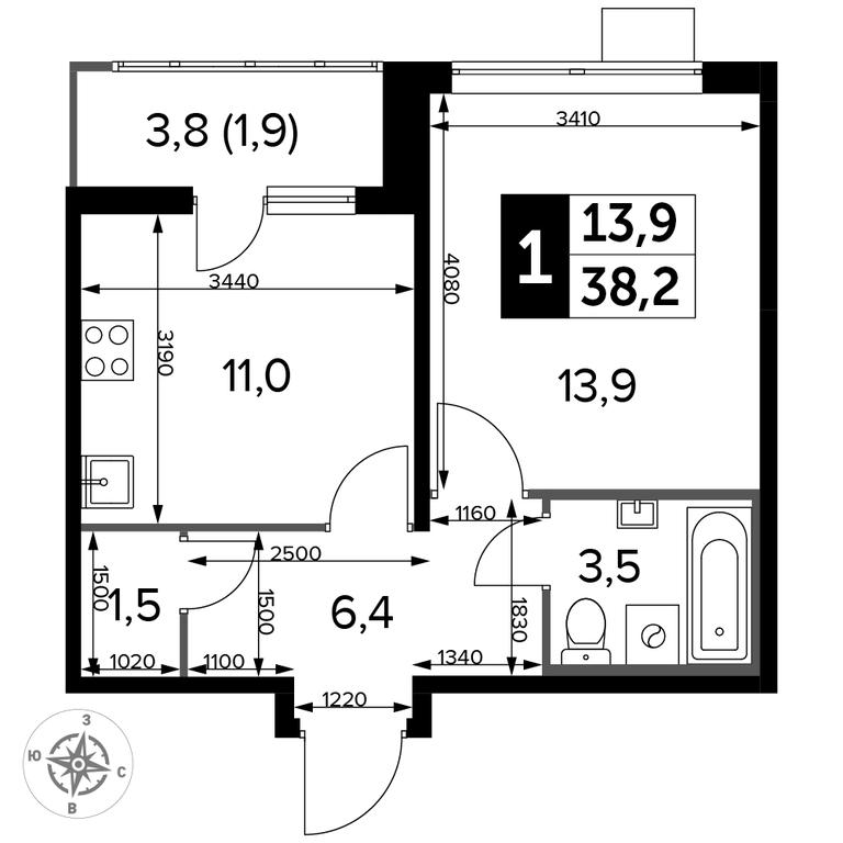 1-BD Apartment Sale, 38.2 sq. m. at Pervyi Lermontovskiy, zhiloy kompleks 1-y Lermontovskiy, Lyubertsy, Moscow Region, Russia #2 1-BD Apartment Sale, 38.2 sq. m. at Pervyi Lermontovskiy, zhiloy kompleks 1-y Lermontovskiy, Lyubertsy, Moscow Region, Russia #2