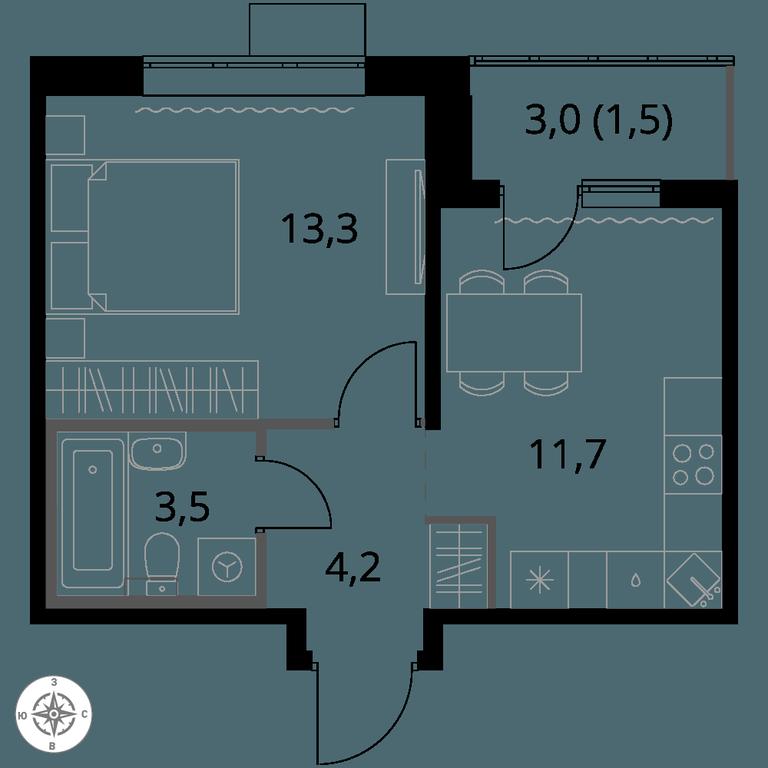 1-BD Apartment Sale, 34.2 sq. m. at 1-y Salarevskiy, Kiyevskoye Highway, Moskovskiy Settlement, Moscow, Russia #1 1-BD Apartment Sale, 34.2 sq. m. at 1-y Salarevskiy, Kiyevskoye Highway, Moskovskiy Settlement, Moscow, Russia #1