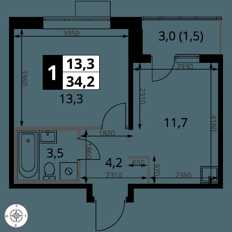 1-BD Apartment Sale, 34.2 sq. m. at 1-y Salarevskiy, Kiyevskoye Highway, Moskovskiy Settlement, Moscow, Russia #2 1-BD Apartment Sale, 34.2 sq. m. at 1-y Salarevskiy, Kiyevskoye Highway, Moskovskiy Settlement, Moscow, Russia #2