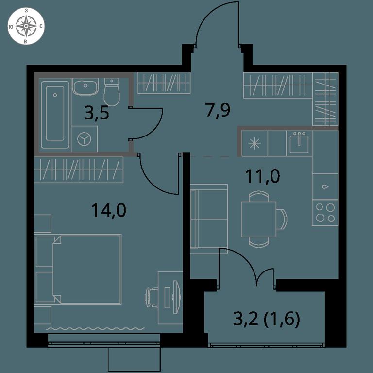 1-BD Apartment Sale, 38 sq. m. at 1-y Salarevskiy, Kiyevskoye Highway, Moskovskiy Settlement, Moscow, Russia #1 1-BD Apartment Sale, 38 sq. m. at 1-y Salarevskiy, Kiyevskoye Highway, Moskovskiy Settlement, Moscow, Russia #1