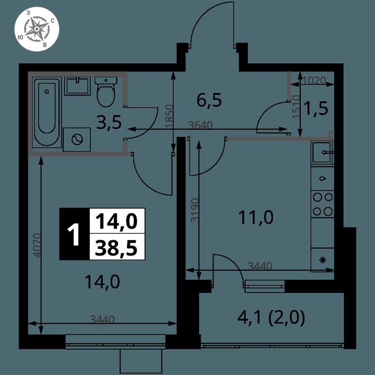 1-BD Apartment Sale, 38.5平方米 at Pervy Yuzhny, zhiloy kompleks Pervy Yuzhny, Leninskiy City District, Moscow Region, Russia #2 1-BD Apartment Sale, 38.5平方米 at Pervy Yuzhny, zhiloy kompleks Pervy Yuzhny, Leninskiy City District, Moscow Region, Russia #2