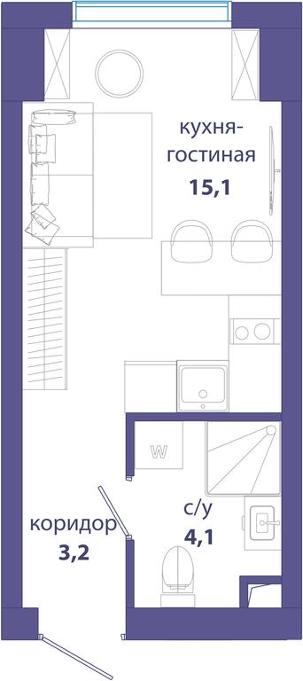 Apartment Sale, 22.4 sq. m. at Sobytie, Lobachevskogo Street, 124к3, Moscow, Russia #1 Apartment Sale, 22.4 sq. m. at Sobytie, Lobachevskogo Street, 124к3, Moscow, Russia #1