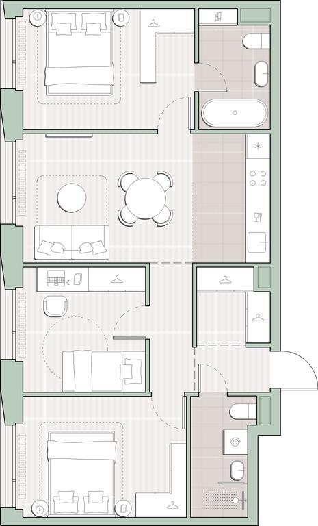 3-BD Apartment Sale, 71.9 sq. m. at Sreda na Lobachevskogo, Ochakovskoye Highway, Moscow, Russia #1 3-BD Apartment Sale, 71.9 sq. m. at Sreda na Lobachevskogo, Ochakovskoye Highway, Moscow, Russia #1