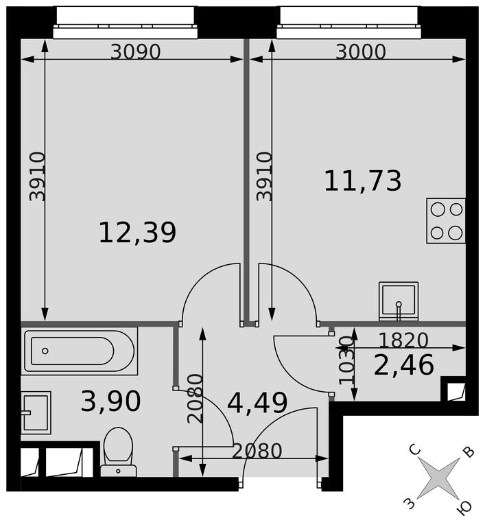 1-BD Apartment Sale, 34.97 sq. m. at Dvizhenie. Govorovo, Центральная улица, 47, деревня Говорово, поселение Московский, Москва, Россия #2 1-BD Apartment Sale, 34.97 sq. m. at Dvizhenie. Govorovo, Центральная улица, 47, деревня Говорово, поселение Московский, Москва, Россия #2