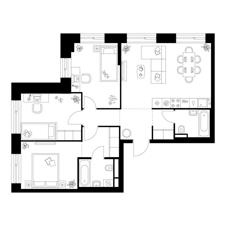 3-BD Apartment Sale, 72.5 sq. m. at Altufevskoe 53, Алтуфьевское шоссе, 53с11, Москва, Россия #1 3-BD Apartment Sale, 72.5 sq. m. at Altufevskoe 53, Алтуфьевское шоссе, 53с11, Москва, Россия #1