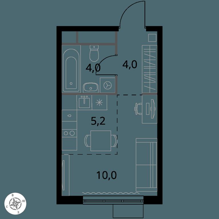 Apartment Sale, 23.2 sq. m. at 1 Himkinskij, zhiloy kompleks 1-y Khimkinskiy, kvartal Mezhdunarodny, mikrorayon Klyazma-Starbeyevo, Khimki, Moscow Region, Russia #1 Apartment Sale, 23.2 sq. m. at 1 Himkinskij, zhiloy kompleks 1-y Khimkinskiy, kvartal Mezhdunarodny, mikrorayon Klyazma-Starbeyevo, Khimki, Moscow Region, Russia #1