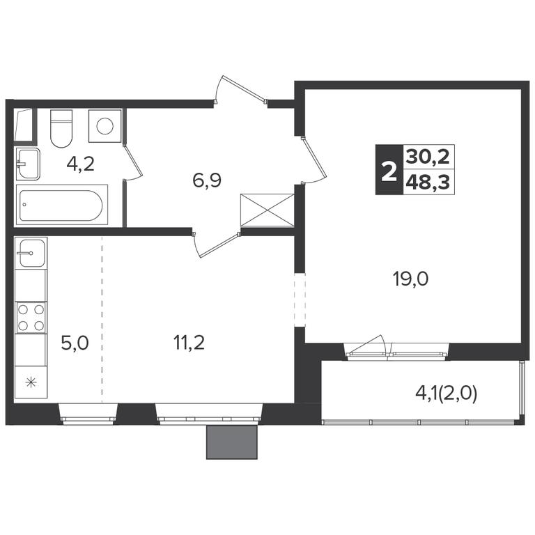 2-BD Apartment Sale, 48.1 sq. m. at Yzhnaya Bitsa, Yuzhnaya Bitsa Residential Complex, posyolok Bittsa, Leninskiy City District, Moscow Region, Russia #1 2-BD Apartment Sale, 48.1 sq. m. at Yzhnaya Bitsa, Yuzhnaya Bitsa Residential Complex, posyolok Bittsa, Leninskiy City District, Moscow Region, Russia #1