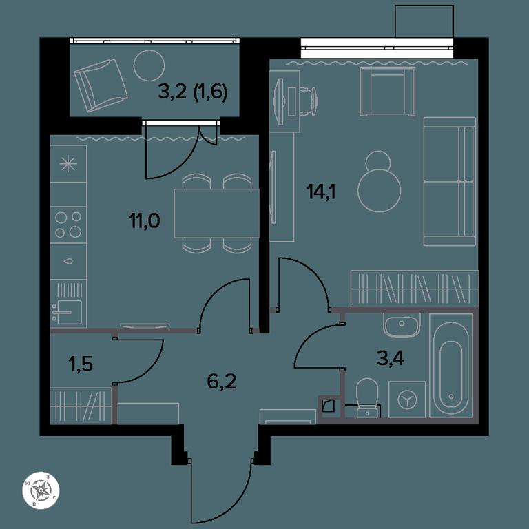 1-BD Apartment Sale, 38.4 sq. m. at Yzhnaya Bitsa, Yuzhnaya Bitsa Residential Complex, posyolok Bittsa, Leninskiy City District, Moscow Region, Russia #1 1-BD Apartment Sale, 38.4 sq. m. at Yzhnaya Bitsa, Yuzhnaya Bitsa Residential Complex, posyolok Bittsa, Leninskiy City District, Moscow Region, Russia #1