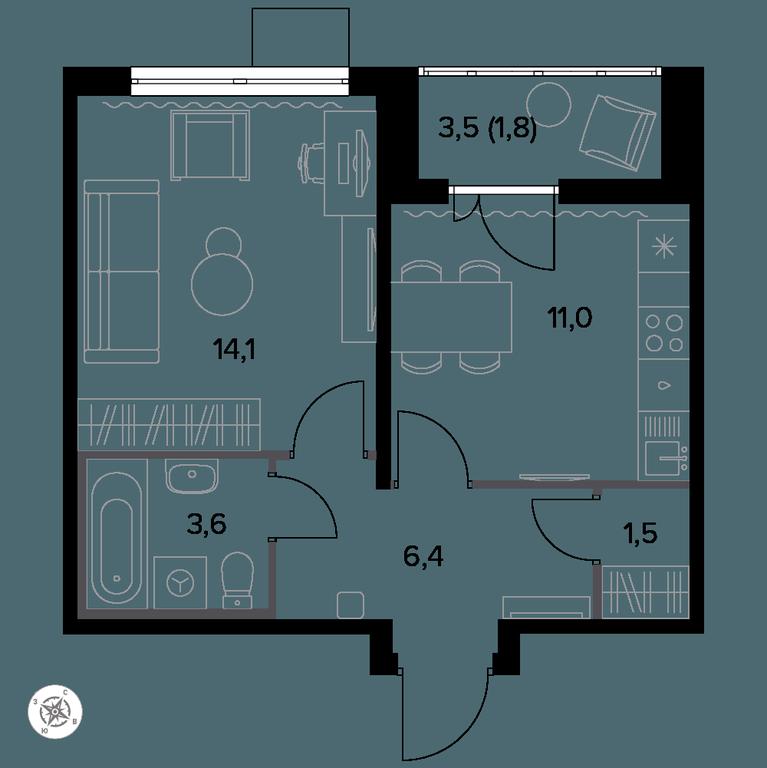 1-BD Apartment Sale, 38.6 sq. m. at Yzhnaya Bitsa, Yuzhnaya Bitsa Residential Complex, posyolok Bittsa, Leninskiy City District, Moscow Region, Russia #1 1-BD Apartment Sale, 38.6 sq. m. at Yzhnaya Bitsa, Yuzhnaya Bitsa Residential Complex, posyolok Bittsa, Leninskiy City District, Moscow Region, Russia #1
