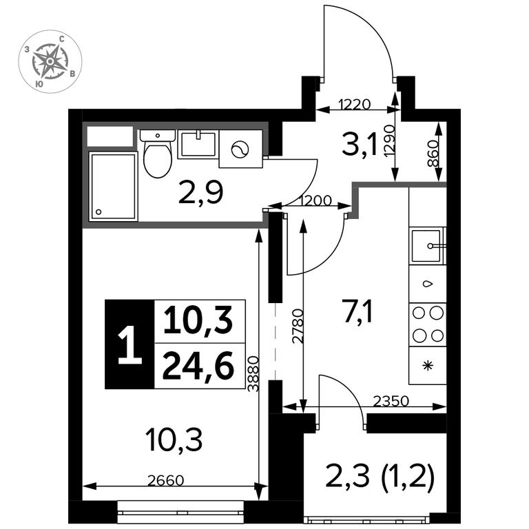 Apartment Sale, 25平方米 at Yzhnaya Bitsa, Yuzhnaya Bitsa Residential Complex, posyolok Bittsa, Leninskiy City District, Moscow Region, Russia #2 Apartment Sale, 25平方米 at Yzhnaya Bitsa, Yuzhnaya Bitsa Residential Complex, posyolok Bittsa, Leninskiy City District, Moscow Region, Russia #2