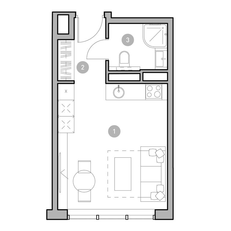Apartment Sale, 25.8 sq. m. at UNO.Golovinskie Prudy, Mikhalkovskaya Street, 52, Moscow, Russia #2 Apartment Sale, 25.8 sq. m. at UNO.Golovinskie Prudy, Mikhalkovskaya Street, 52, Moscow, Russia #2