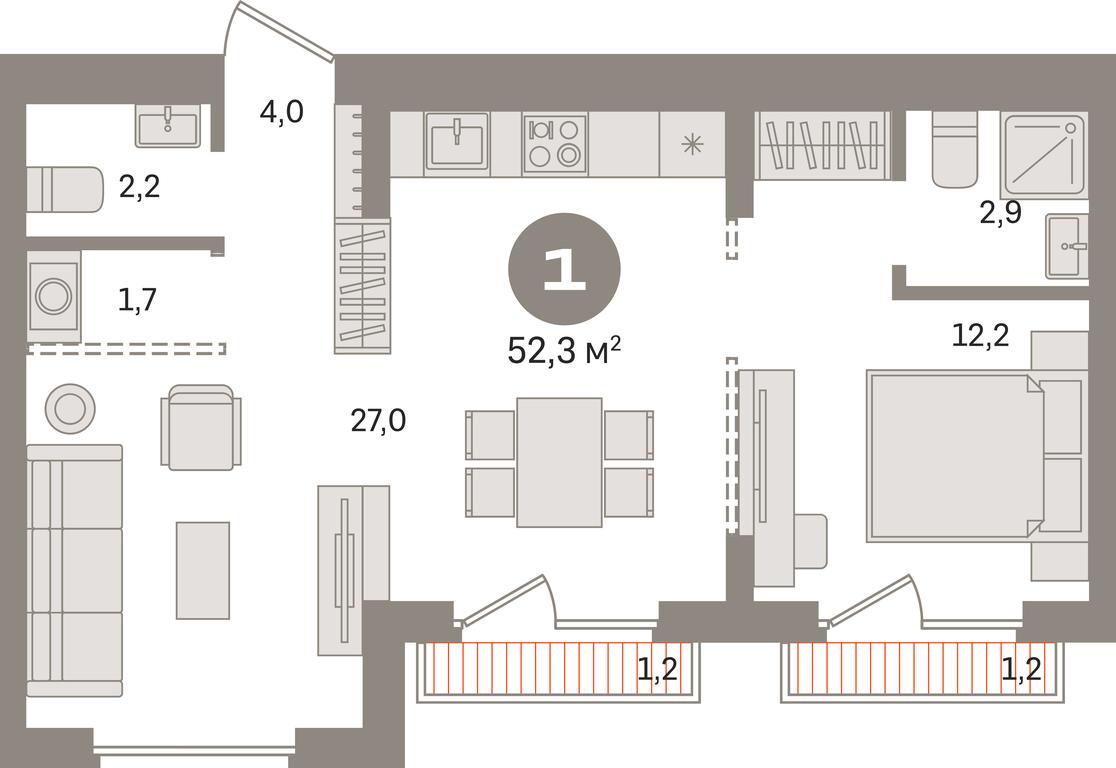 1-BD Apartment Sale, 54.4 sq. m. at Pervy kvartal, Kalinovaya ulitsa, derevnya Sapronovo, Leninskiy City District, Moscow Region, Russia #1 1-BD Apartment Sale, 54.4 sq. m. at Pervy kvartal, Kalinovaya ulitsa, derevnya Sapronovo, Leninskiy City District, Moscow Region, Russia #1