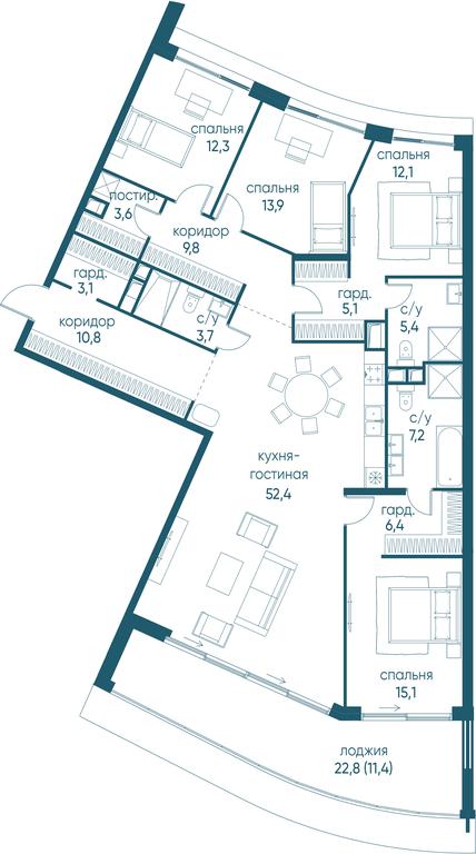 4-BD Apartment Sale, 172.4平方米 at Ostrov, Nizhnye Mnyovniki Street, 37Ас4, Moscow, Russia #1 4-BD Apartment Sale, 172.4平方米 at Ostrov, Nizhnye Mnyovniki Street, 37Ас4, Moscow, Russia #1