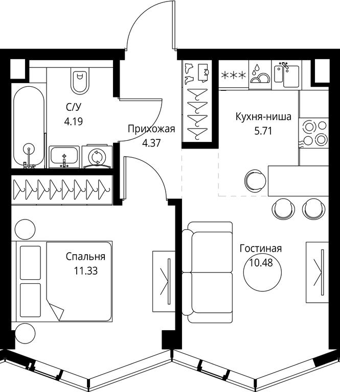 1-BD Apartment Sale, 36.08 sq. m. at MIRA, Mira Avenue, Moscow, Russia #1 1-BD Apartment Sale, 36.08 sq. m. at MIRA, Mira Avenue, Moscow, Russia #1