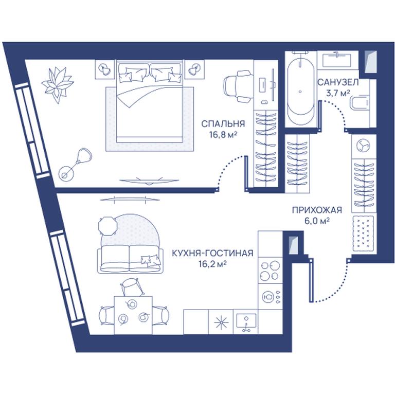1-BD Apartment Sale, 42.7 sq. m. at Svet, Dmitrovskoye Highway, 83А, Moscow, Russia #1 1-BD Apartment Sale, 42.7 sq. m. at Svet, Dmitrovskoye Highway, 83А, Moscow, Russia #1