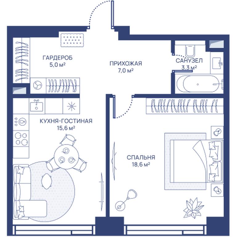 1-BD Apartment Sale, 49.5 sq. m. at Svet, Dmitrovskoye Highway, 83А, Moscow, Russia #1 1-BD Apartment Sale, 49.5 sq. m. at Svet, Dmitrovskoye Highway, 83А, Moscow, Russia #1