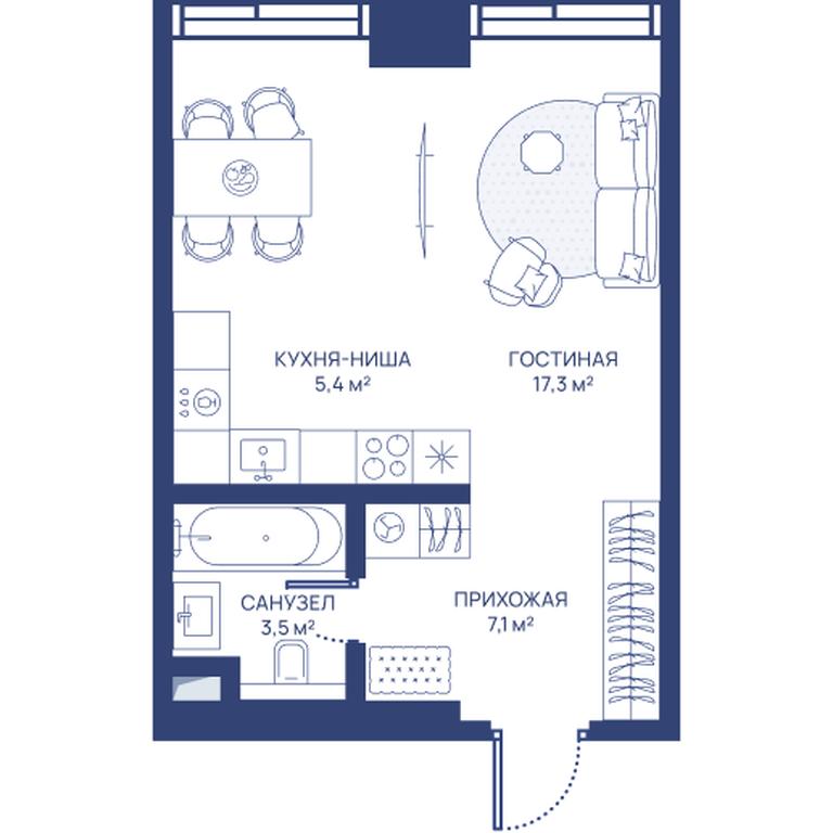 Apartment Sale, 33.3 sq. m. at Svet, Dmitrovskoye Highway, 83А, Moscow, Russia #1