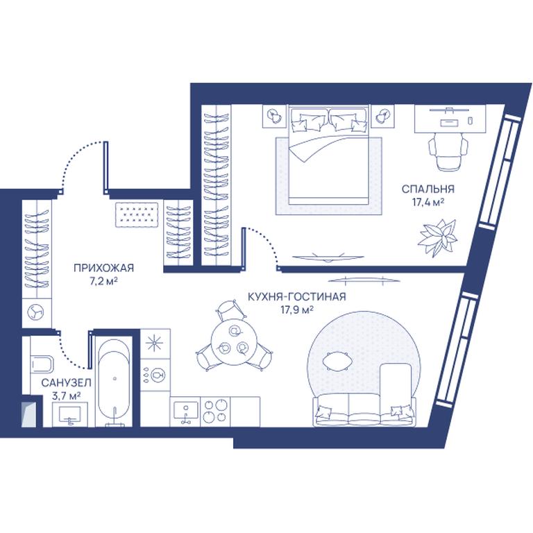 1-BD Apartment Sale, 46.2 sq. m. at Svet, Dmitrovskoye Highway, 83А, Moscow, Russia #1 1-BD Apartment Sale, 46.2 sq. m. at Svet, Dmitrovskoye Highway, 83А, Moscow, Russia #1