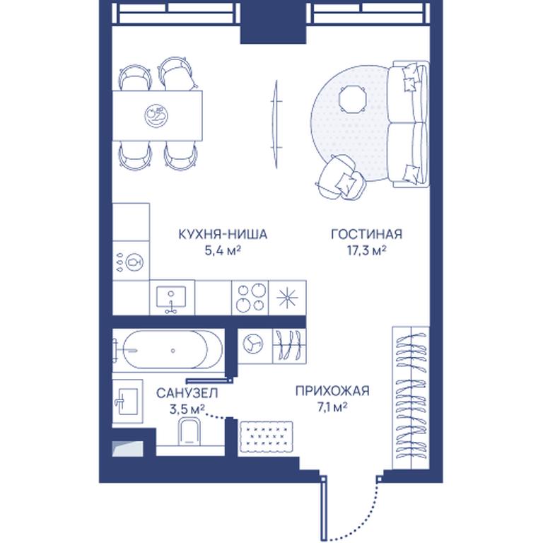 Apartment Sale, 33.3 sq. m. at Svet, Dmitrovskoye Highway, 83А, Moscow, Russia #1