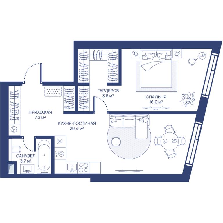 1-BD Apartment Sale, 51.1 sq. m. at Svet, Dmitrovskoye Highway, 83А, Moscow, Russia #1 1-BD Apartment Sale, 51.1 sq. m. at Svet, Dmitrovskoye Highway, 83А, Moscow, Russia #1