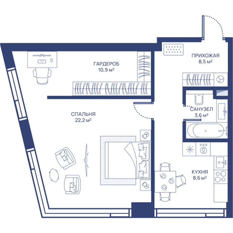 1-BD Apartment Sale, 53.8 sq. m. at Svet, Dmitrovskoye Highway, 83А, Moscow, Russia #1 1-BD Apartment Sale, 53.8 sq. m. at Svet, Dmitrovskoye Highway, 83А, Moscow, Russia #1