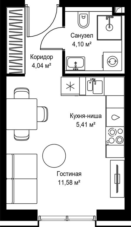 Apartment Sale, 25.13 sq. m. at Seliger City, Ilmenskiy Drive, 14к3, Moscow, Russia #2