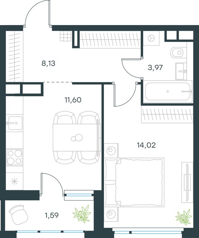 Apartment Sale, 39.3 sq. m. at Gorod V lesu, Gorod V Lesu Residential Complex, Village of Otradnoye, Krasnogorsk Urban District, Moscow Region, Russia #1 Apartment Sale, 39.3 sq. m. at Gorod V lesu, Gorod V Lesu Residential Complex, Village of Otradnoye, Krasnogorsk Urban District, Moscow Region, Russia #1