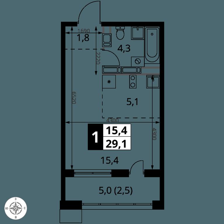 Apartment Sale, 29.1 sq. m. at 1-y Salarevskiy, Kiyevskoye Highway, Moskovskiy Settlement, Moscow, Russia #2 Apartment Sale, 29.1 sq. m. at 1-y Salarevskiy, Kiyevskoye Highway, Moskovskiy Settlement, Moscow, Russia #2