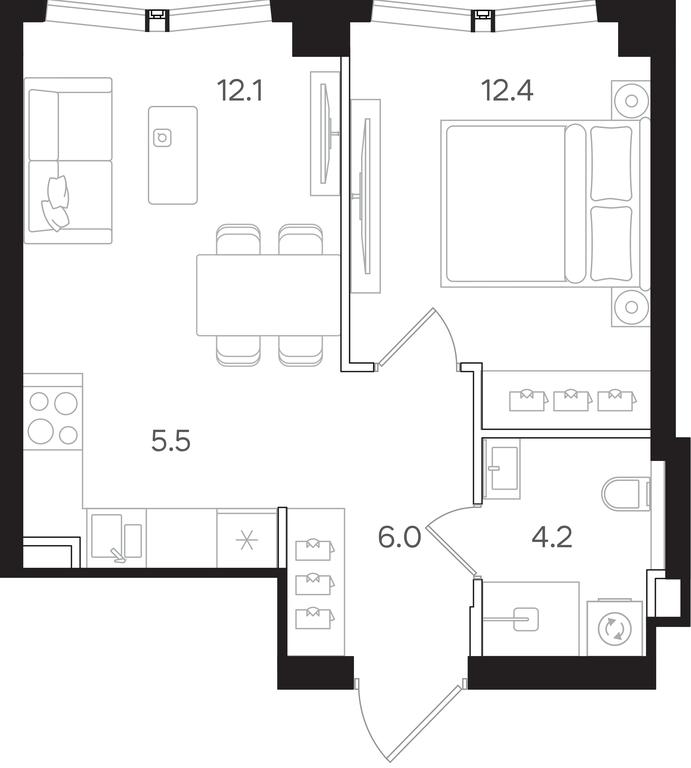 1-BD Apartment Sale, 40.2 sq. m. at Mangazeya na Tulskoy, Bolshaya Tulskaya Street, Moscow, Russia #1 1-BD Apartment Sale, 40.2 sq. m. at Mangazeya na Tulskoy, Bolshaya Tulskaya Street, Moscow, Russia #1