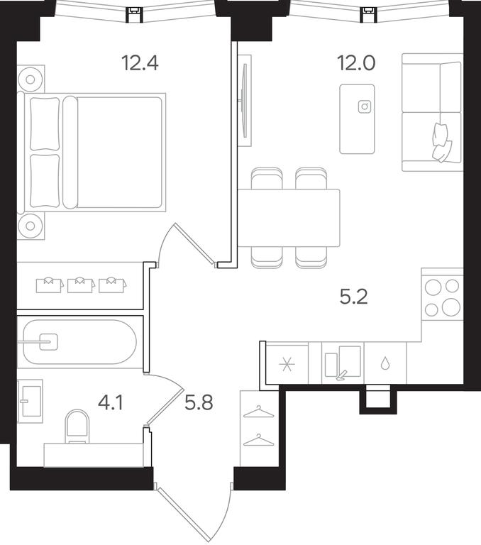 1-BD Apartment Sale, 39.5 sq. m. at Mangazeya na Tulskoy, Bolshaya Tulskaya Street, Moscow, Russia #1 1-BD Apartment Sale, 39.5 sq. m. at Mangazeya na Tulskoy, Bolshaya Tulskaya Street, Moscow, Russia #1