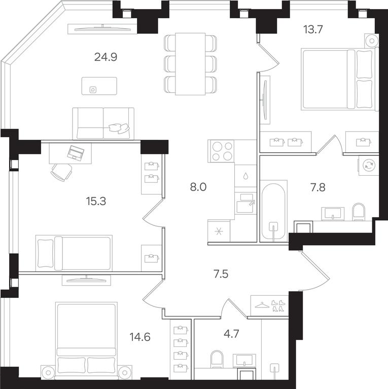 3-BD Apartment Sale, 96.5 sq. m. at Mangazeya na Tulskoy, Bolshaya Tulskaya Street, Moscow, Russia #1 3-BD Apartment Sale, 96.5 sq. m. at Mangazeya na Tulskoy, Bolshaya Tulskaya Street, Moscow, Russia #1