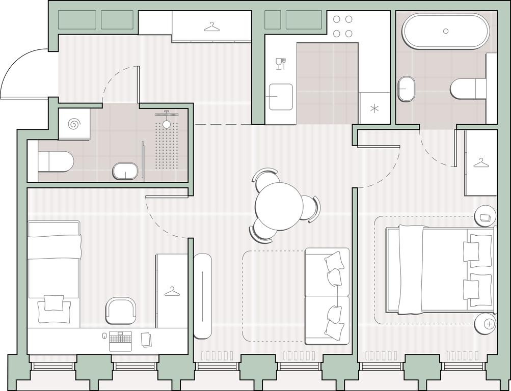 2-BD Apartment Sale, 53.42平方米 at Sreda na Kutuzovskom, Ivana Franko Street, Moscow, Russia #1 2-BD Apartment Sale, 53.42平方米 at Sreda na Kutuzovskom, Ivana Franko Street, Moscow, Russia #1