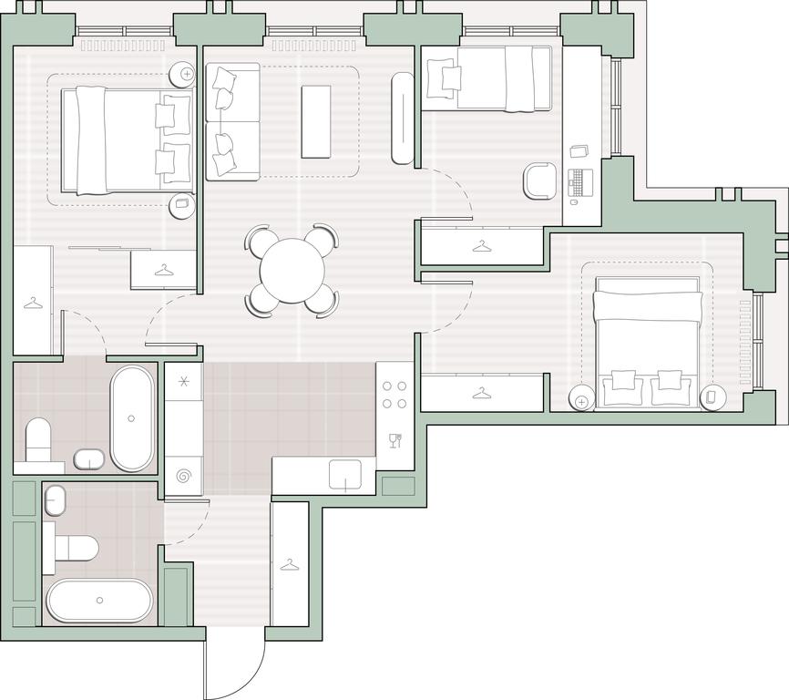 3-BD Apartment Sale, 72.41平方米 at Sreda na Kutuzovskom, Ivana Franko Street, Moscow, Russia #1 3-BD Apartment Sale, 72.41平方米 at Sreda na Kutuzovskom, Ivana Franko Street, Moscow, Russia #1