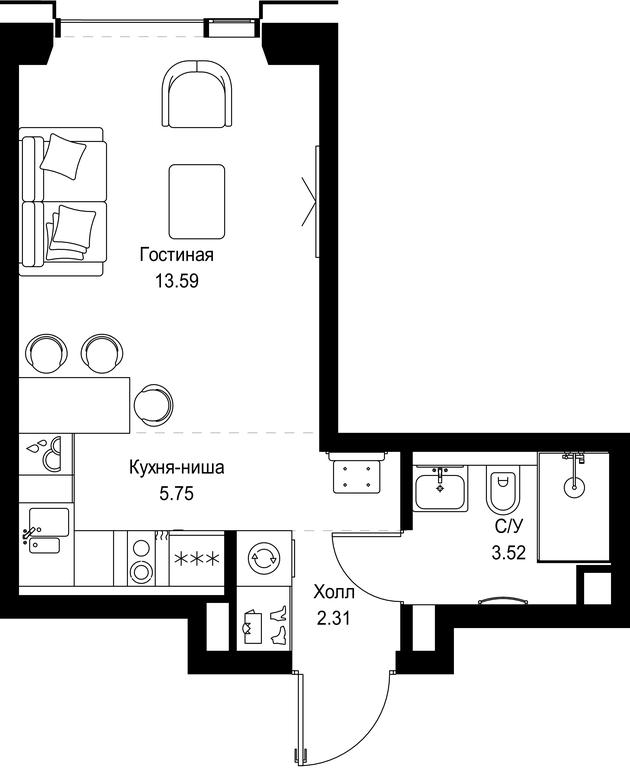 Apartment Sale, 25.17平方米 at SET, Vereyskaya Street, Moscow, Russia #1 Apartment Sale, 25.17平方米 at SET, Vereyskaya Street, Moscow, Russia #1